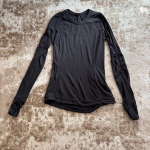 Lululemon Black Long Sleeve Workout Tee